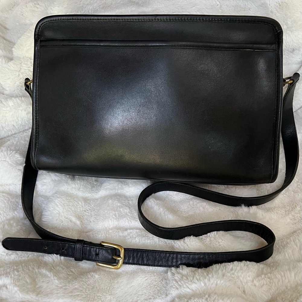 Vintage Coach Swagger Bag black Made in United States 1970s